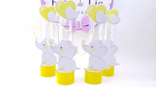 Tubete Elefantinho Balão Chá de Bebê