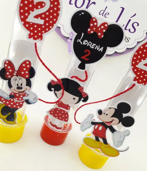 Tubete Personagens Minnie e Mickey