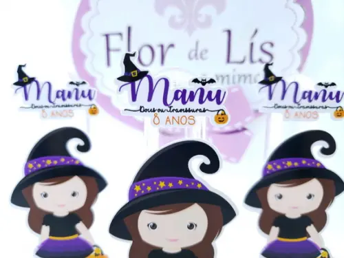 Tubete Personalizado Bruxinha Halloween