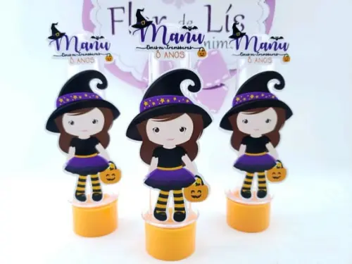 Tubete Personalizado Bruxinha Halloween