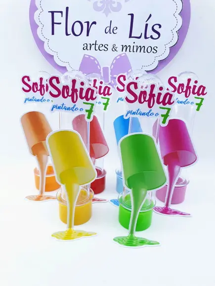 Tubete Personalizado Lata de Tinta Pintando o Sete
