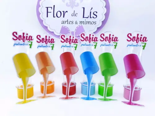 Tubete Personalizado Lata de Tinta Pintando o Sete
