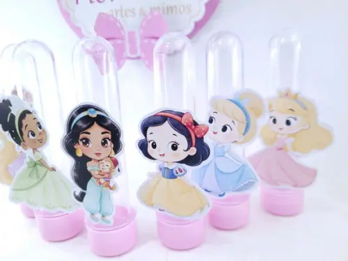 Tubete Personalizado Festa Princesas Cute Baby Aquarela
