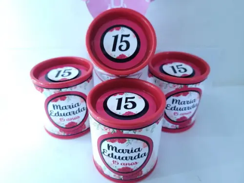 Tubo Lata Festa 15 Anos Lembrancinha Personalizada