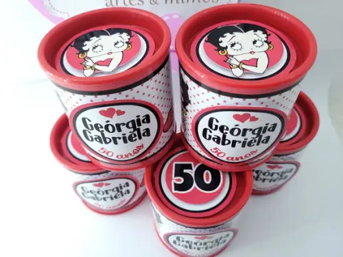 Tubo Lata Festa Adulto 50 Anos Lembrancinha Personalizada