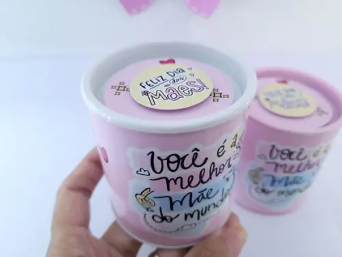 Tubo Lata Pequeno Brinde Dia das Mães para Presentear