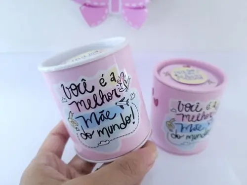 Tubo Lata Pequeno Brinde Dia das Mães para Presentear