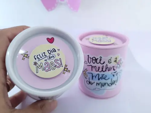 Tubo Lata Pequeno Brinde Dia das Mães para Presentear