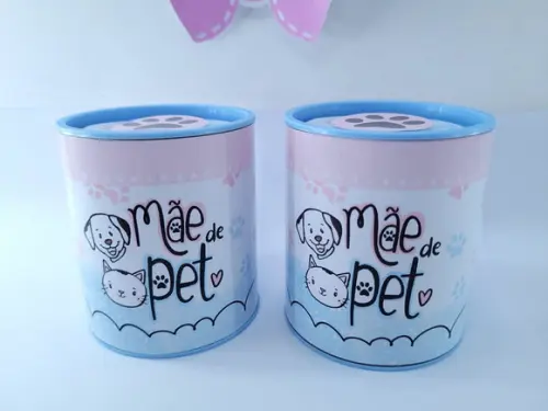 Tubo Lata Pequeno Dia das Mães Lembrancinha Mãe de Pet