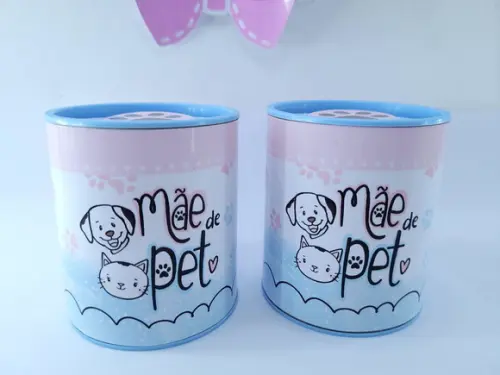 Tubo Lata Pequeno Dia das Mães Lembrancinha Mãe de Pet