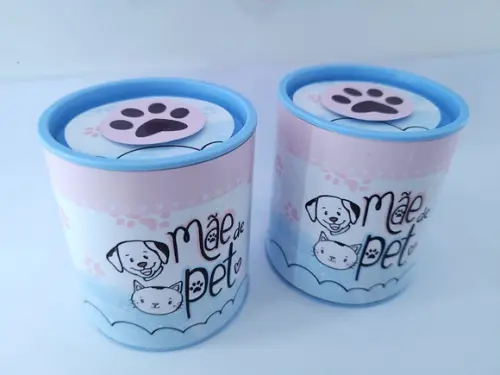 Tubo Lata Pequeno Dia das Mães Lembrancinha Mãe de Pet