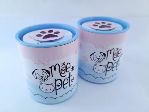 Tubo Lata Pequeno Dia das Mães Lembrancinha Mãe de Pet