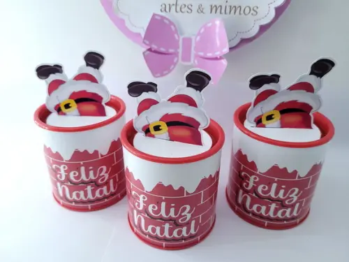 Tubolata 3d de Natal Papai Noel Lembrancinha Personalizada