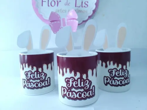 Tubolata 3d de Páscoa Lembrancinha Personalizada Coelhinho