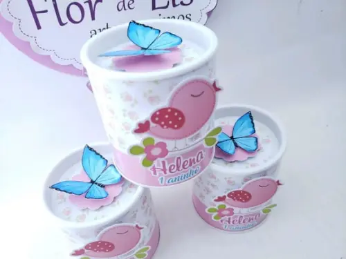 Tubolata Jardim Encantado Pássaros e Borboletas Pequeno