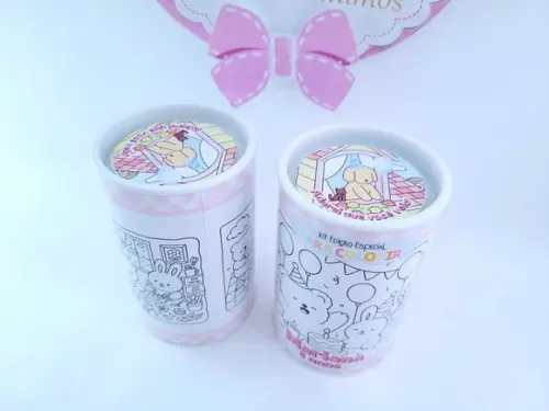 Tubolata para Colorir Bobbie Good 10cm Lembrancinha Cofrinho