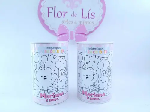 Tubolata para Colorir Bobbie Good 10cm Lembrancinha Cofrinho