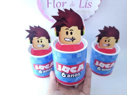 Tubolata Pequeno 3d Festa Game Roblox Personalizado