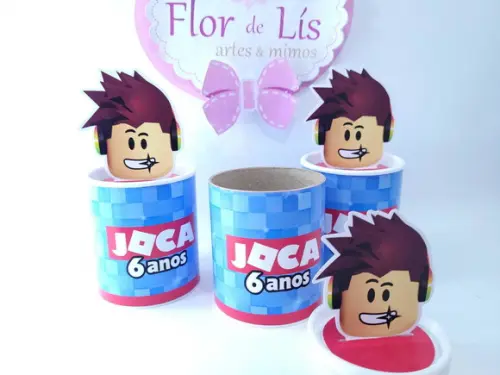 Tubolata Pequeno 3d Festa Game Roblox Personalizado