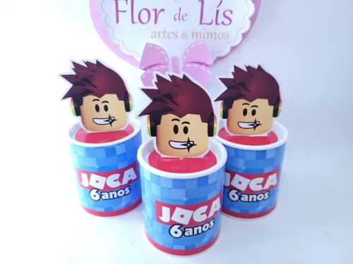 Tubolata Pequeno 3d Festa Game Roblox Personalizado