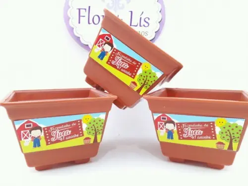 Vaso Floreira Fazendinha Menino