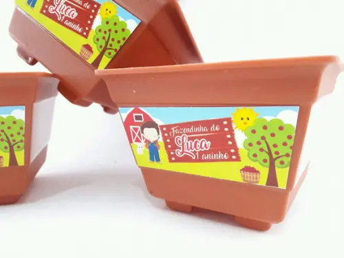 Vaso Floreira Fazendinha Menino