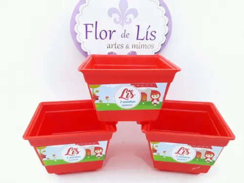 Vaso Floreira Chapeuzinho Vermelho