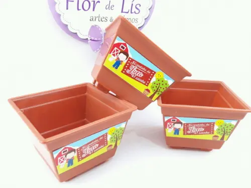Vaso Floreira Fazendinha Menino