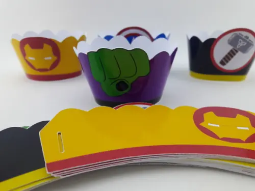 Wrapper Mini (saia Cupcake) Vingadores