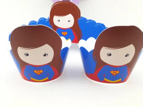 Wrapper Mini (saia Cupcake) Super Girl