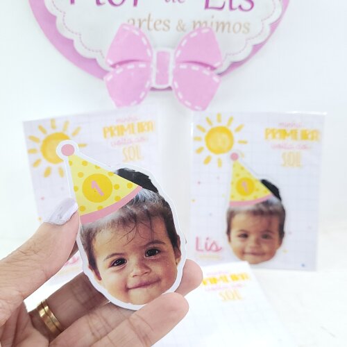 Lembrancinha Imã de Geladeira Personalizado Raio de Sol Menina R