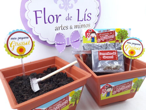 Kit Jardinagem Festa Fazendinha Lembrancinha Personalizada