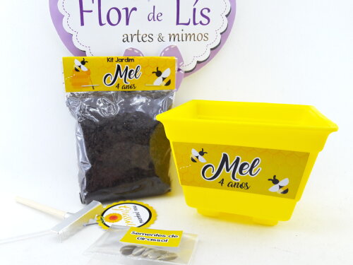 Lembrancinha Jardinagem Festa Abelha Kit para Plantar