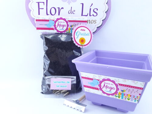 Kit Jardinagem Passarinhos Festa Florida