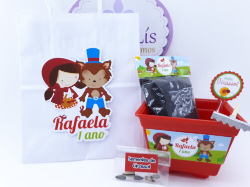 Kit Plantação com Sacola Chapeuzinho Vermelho