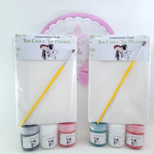 Kit Pintura Lembrancinha Daminha e Pajens Casamento