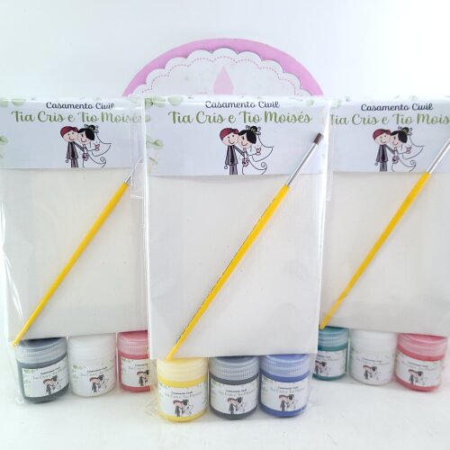 Kit Pintura Lembrancinha Daminha e Pajens Casamento