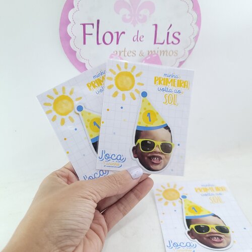 Lembrancinha Volta ao Sol Imã de Geladeira Personalizado Menino 