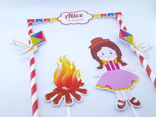 Cake Topper Festa Junina