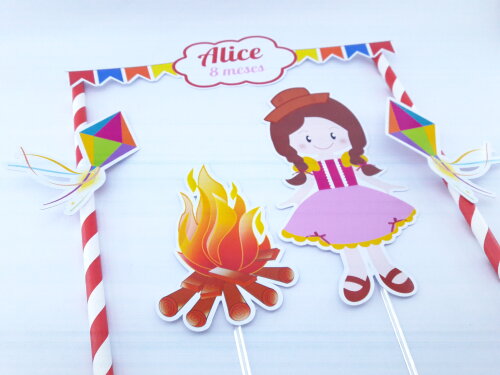 Cake Topper Festa Junina