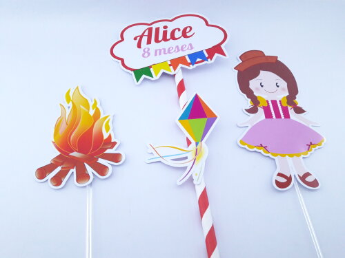 Cake Topper Festa Junina