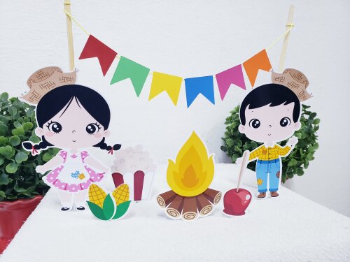 Topo de Bolo Festa Junina Cake Topper Arraiá