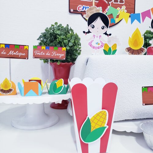 Kit Festa Junina em Casa Arraiá Personalizado Pescaria