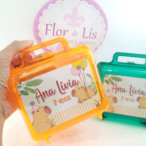 Maletinha Acrílica Capivara Cute Personalizada