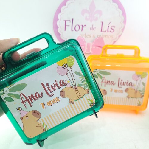 Maletinha Acrílica Capivara Cute Personalizada