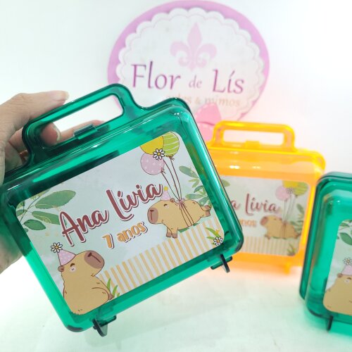 Maletinha Acrílica Capivara Cute Personalizada