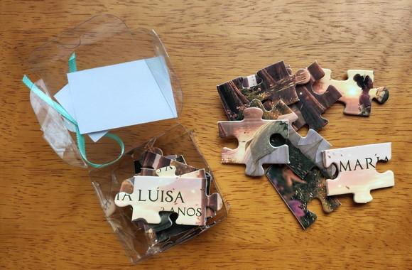 Lembrancinha Personalizada Quebra Cabeça a Princesa e o Sapo