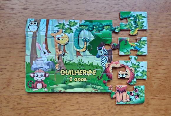 Lembrancinha Personalizada Quebra Cabeça Animais da Floresta