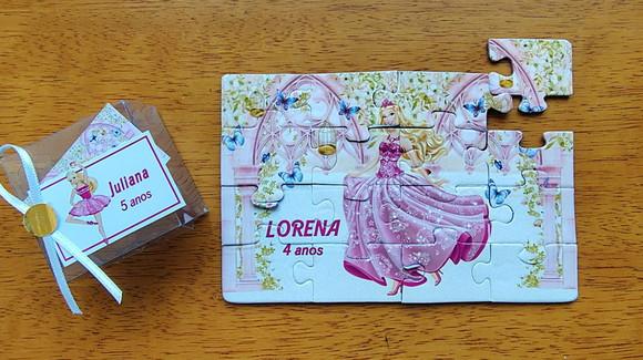 Lembrancinha Personalizada Quebra Cabeça Barbie