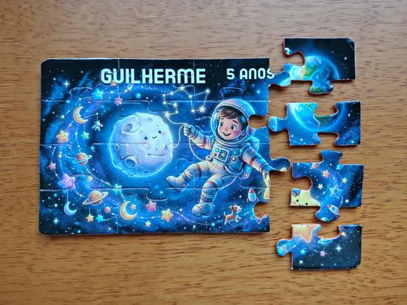 Lembrancinha Personalizada Quebra Cabeça Astronauta